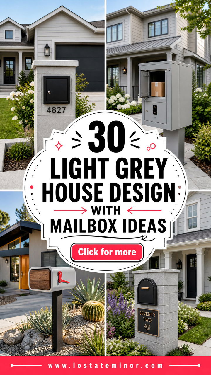 30 Light Grey House Design With Mailbox Ideas for Instant Charm - 30 Light Grey House Design With Mailbox Ideas for Instant Charm