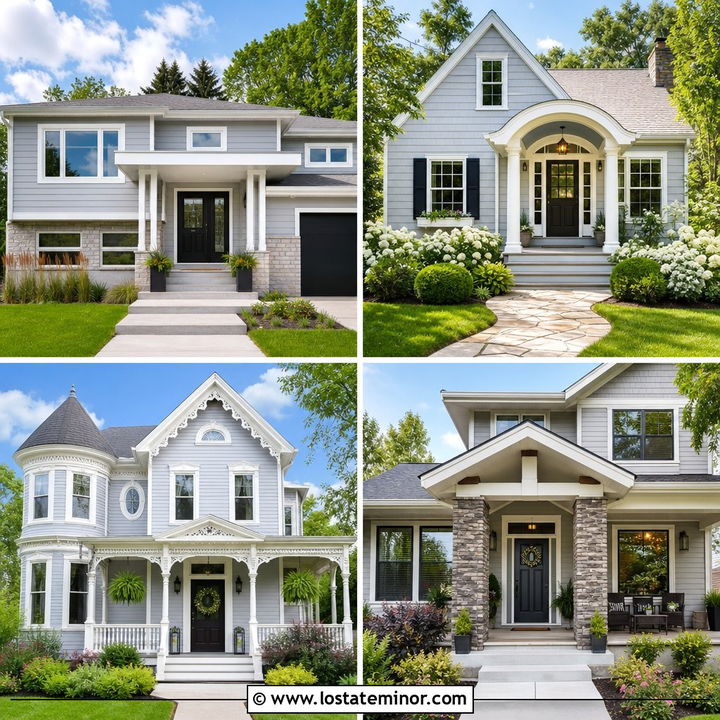 30 Light Grey House Design With Portico Ideas for Elegant Entries