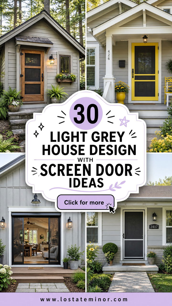 30 Light Grey House Design With Screen Door Ideas Youll Love - 30 Light Grey House Design With Screen Door Ideas You’ll Love