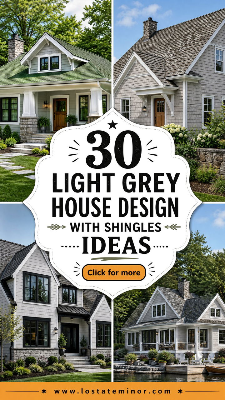 30 Light Grey House Design With Shingles Ideas for Lasting Style - 30 Light Grey House Design With Shingles Ideas for Lasting Style