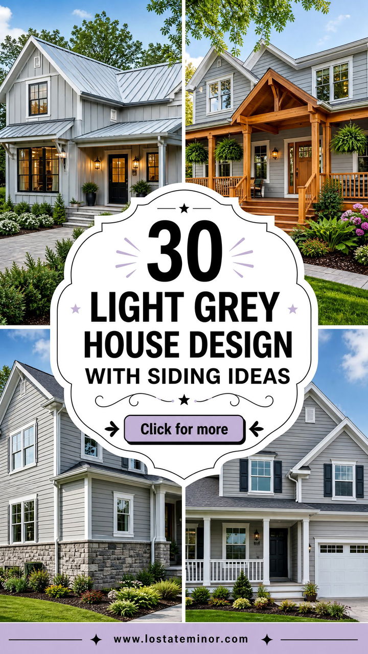 30 Light Grey House Design With Siding Ideas for Curb Appeal - 30 Light Grey House Design With Siding Ideas for Curb Appeal