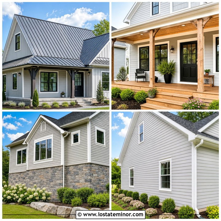 30 Light Grey House Design With Siding Ideas for Curb Appeal