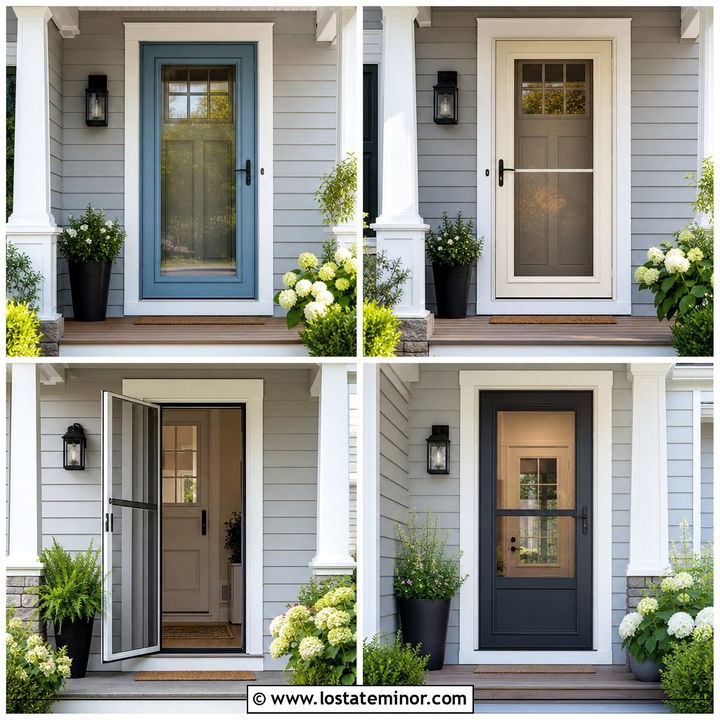 30 Light Grey House Design With Storm Door Ideas for Any Season