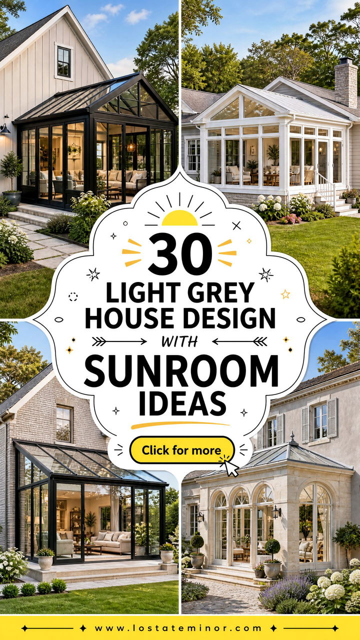 30 Light Grey House Design With Sunroom Ideas for Bright Living - 30 Light Grey House Design With Sunroom Ideas for Bright Living