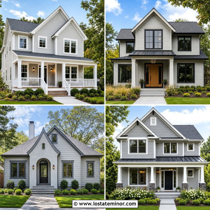 30 Light Grey House Design With Trim Ideas for Curb Appeal