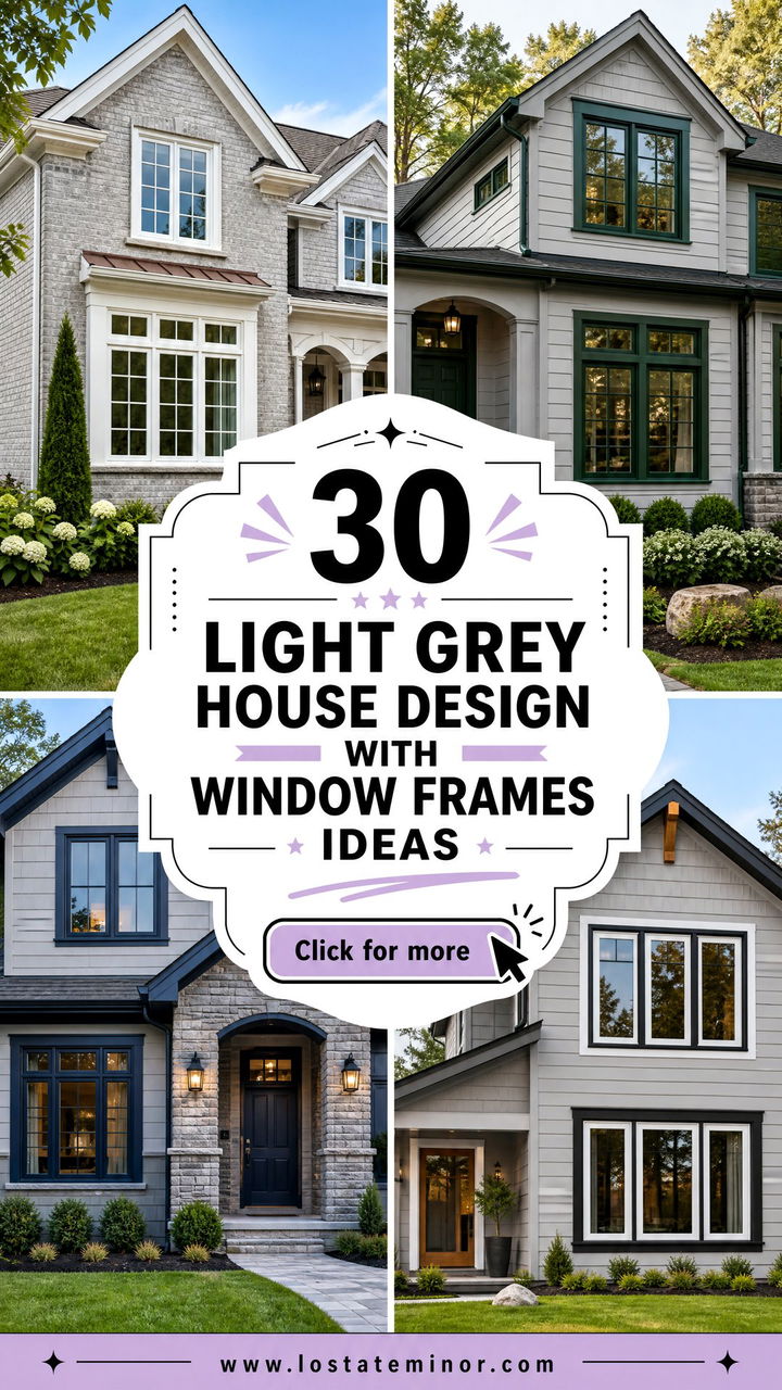 30 Light Grey House Design With Window Frames Ideas to Inspire - 30 Light Grey House Design With Window Frames Ideas to Inspire
