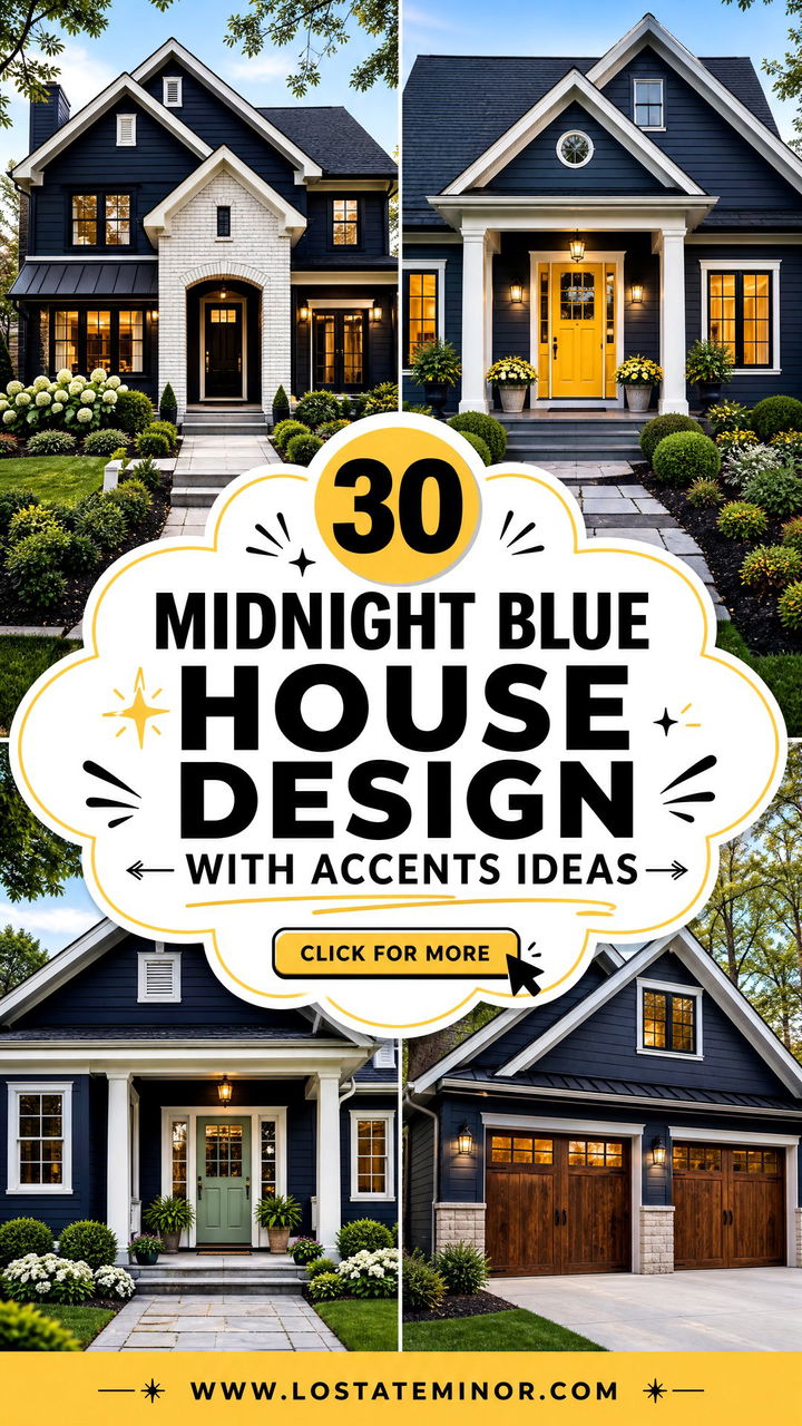 30 Midnight Blue House Design With Accents Ideas to Inspire - 30 Midnight Blue House Design With Accents Ideas to Inspire