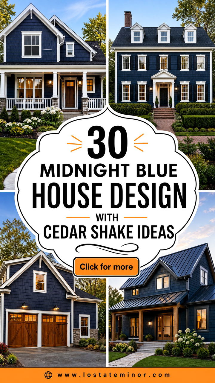 30 Midnight Blue House Design With Cedar Shake Ideas Bold Looks - 30 Midnight Blue House Design With Cedar Shake Ideas: Bold Looks