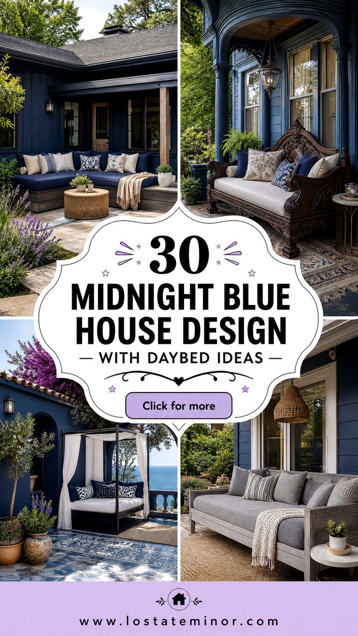 30 Midnight Blue House Design With Daybed Ideas Cozy Lounging - 30 Midnight Blue House Design With Daybed Ideas: Cozy Lounging