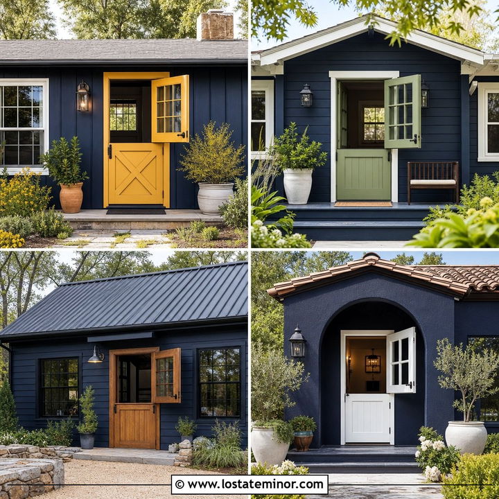 30 Midnight Blue House Design With Dutch Door Ideas: Entry Charm