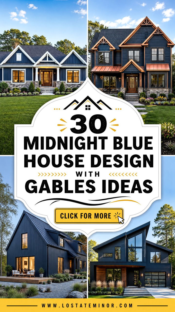 30 Midnight Blue House Design With Gables Ideas Storybook Charm - 30 Midnight Blue House Design With Gables Ideas: Storybook Charm