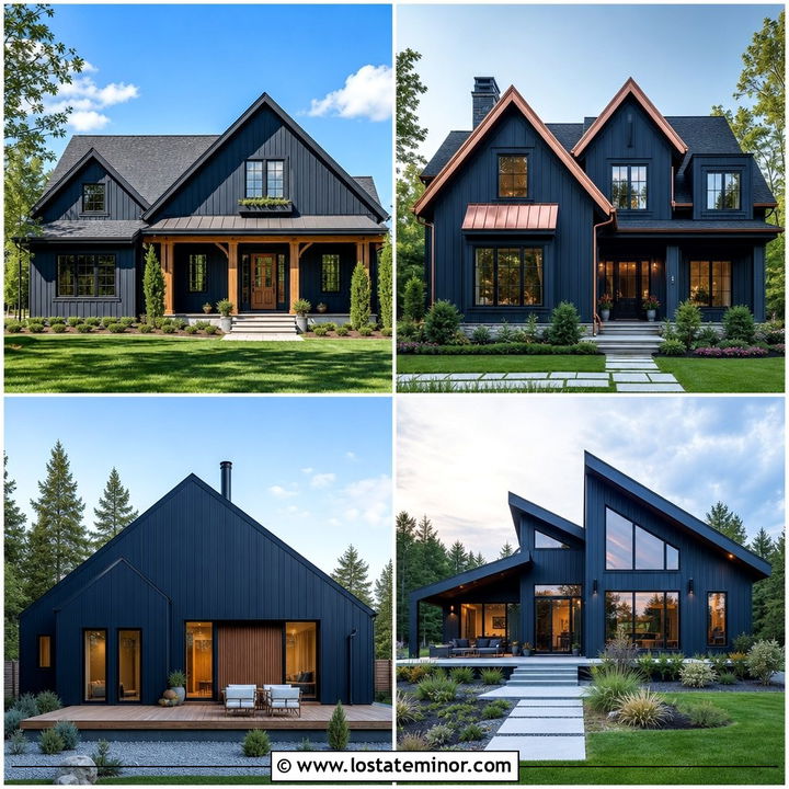 30 Midnight Blue House Design With Gables Ideas: Storybook Charm
