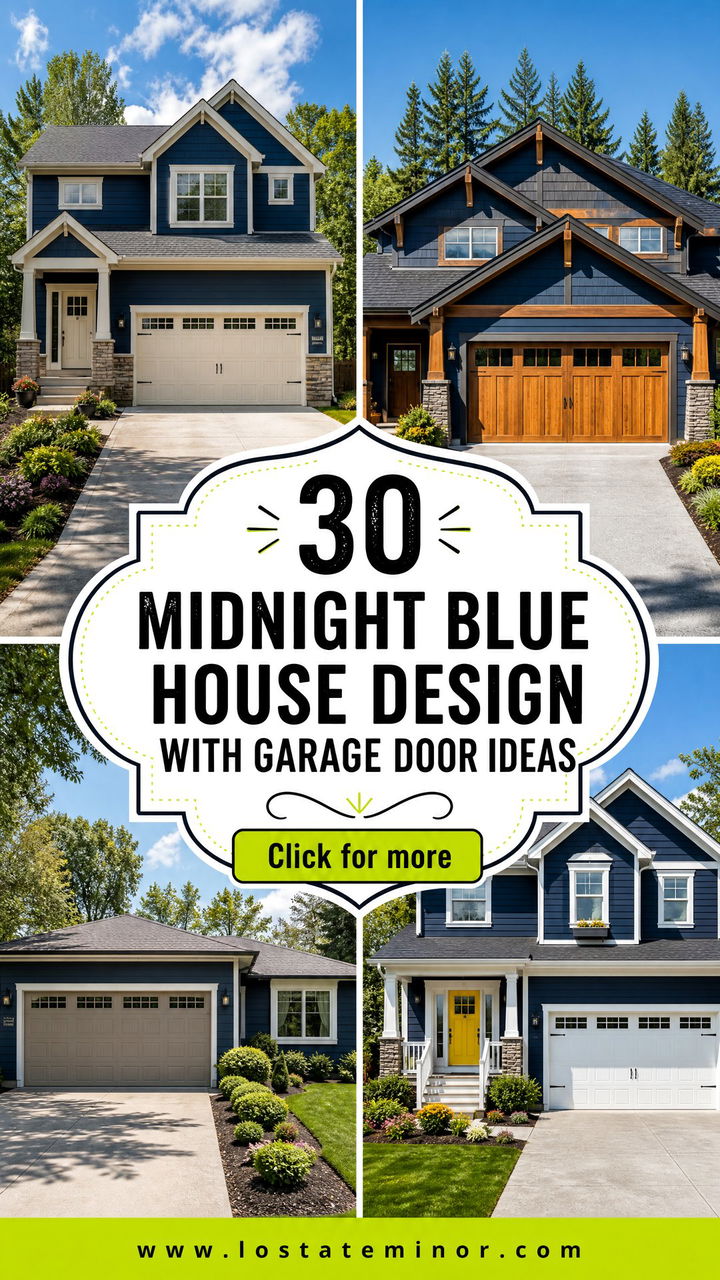 30 Midnight Blue House Design With Garage Door Ideas Fresh Look - 30 Midnight Blue House Design With Garage Door Ideas: Fresh Look