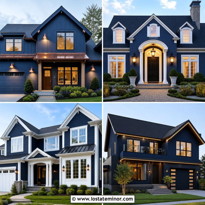 30 Midnight Blue House Design With Light Fixtures Ideas: Glow Up