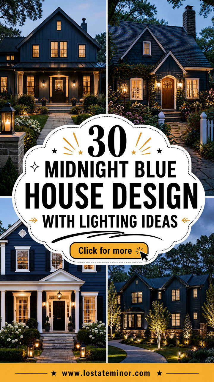 30 Midnight Blue House Design With Lighting Ideas to Inspire - 30 Midnight Blue House Design With Lighting Ideas to Inspire