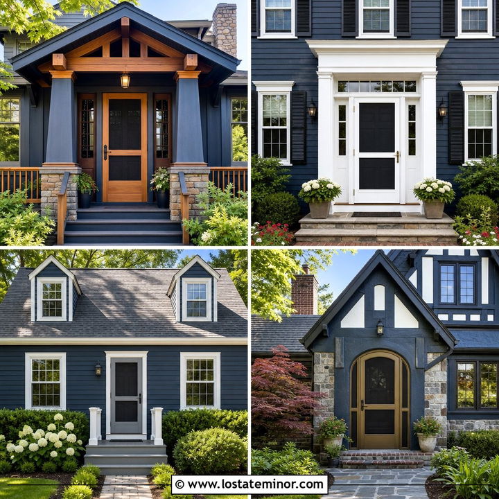 30 Midnight Blue House Design With Screen Door Ideas You’ll Love