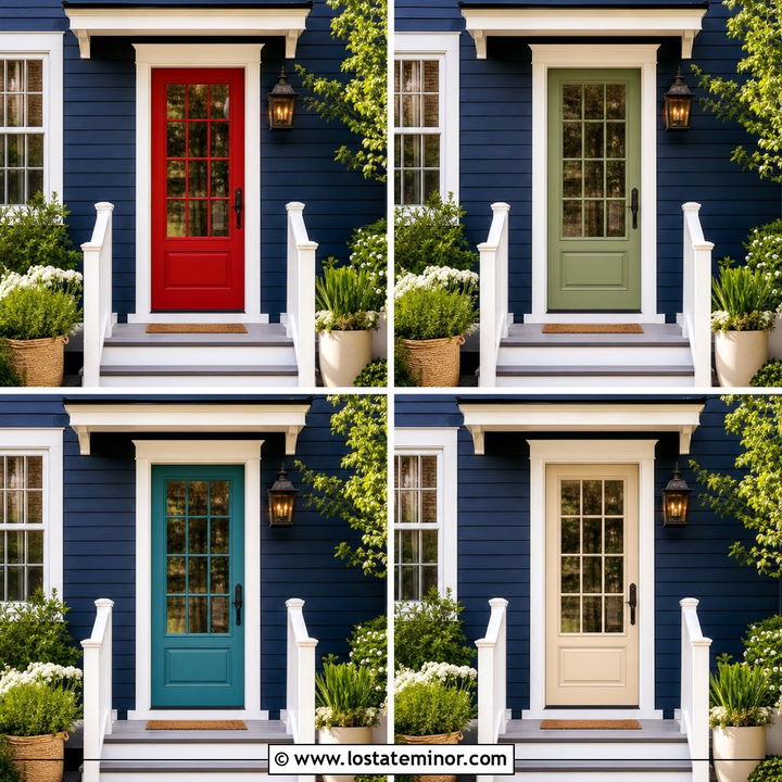 30 Midnight Blue House Design With Storm Door Ideas You’ll Love