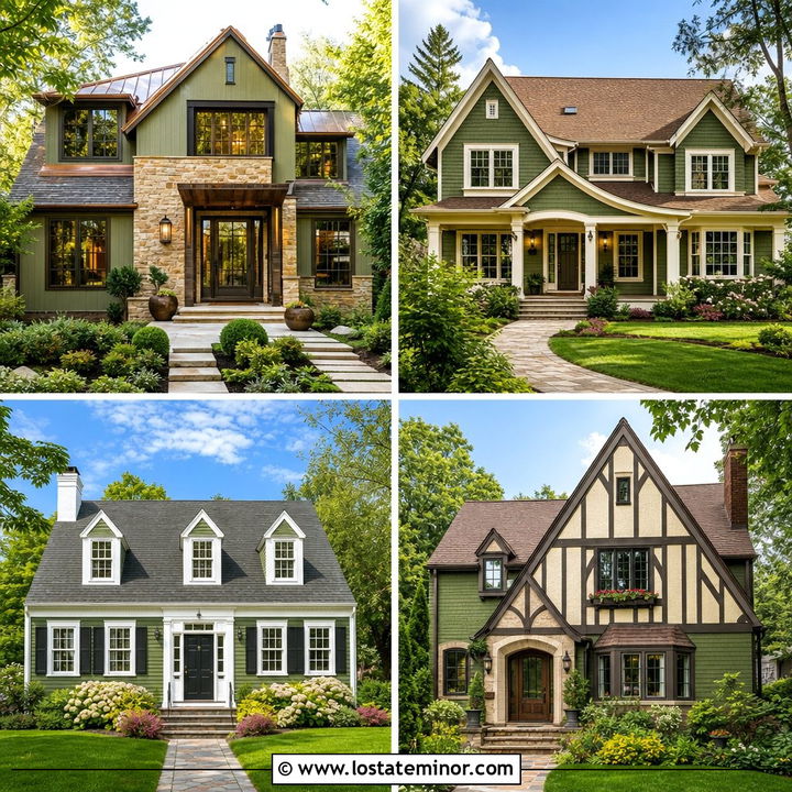 30 Moss Green House Design With Accents Ideas for Curb Appeal