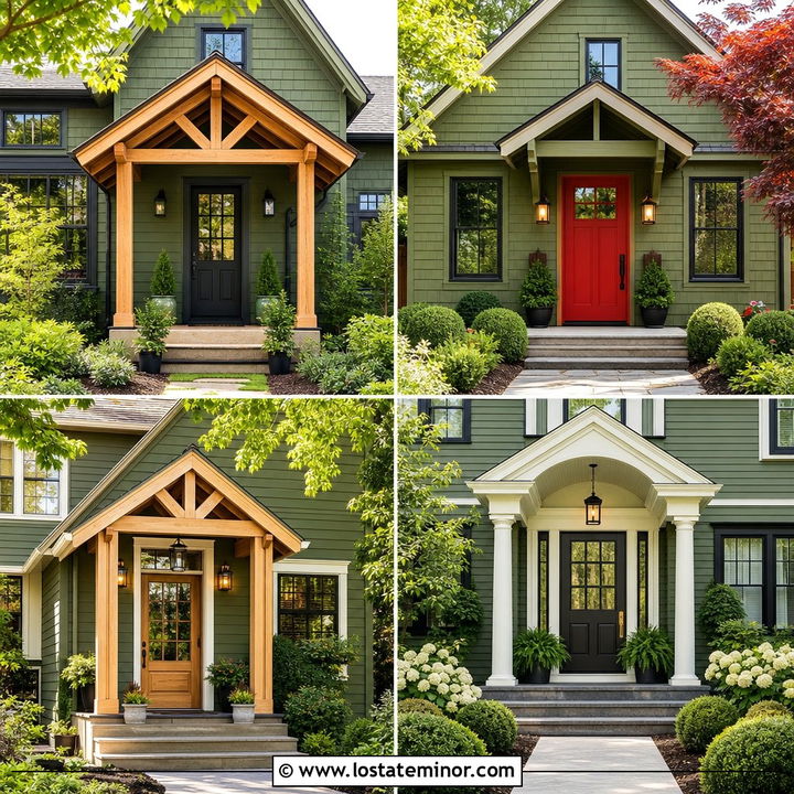 30 Moss Green House Design With Awning Ideas for Summer Shade