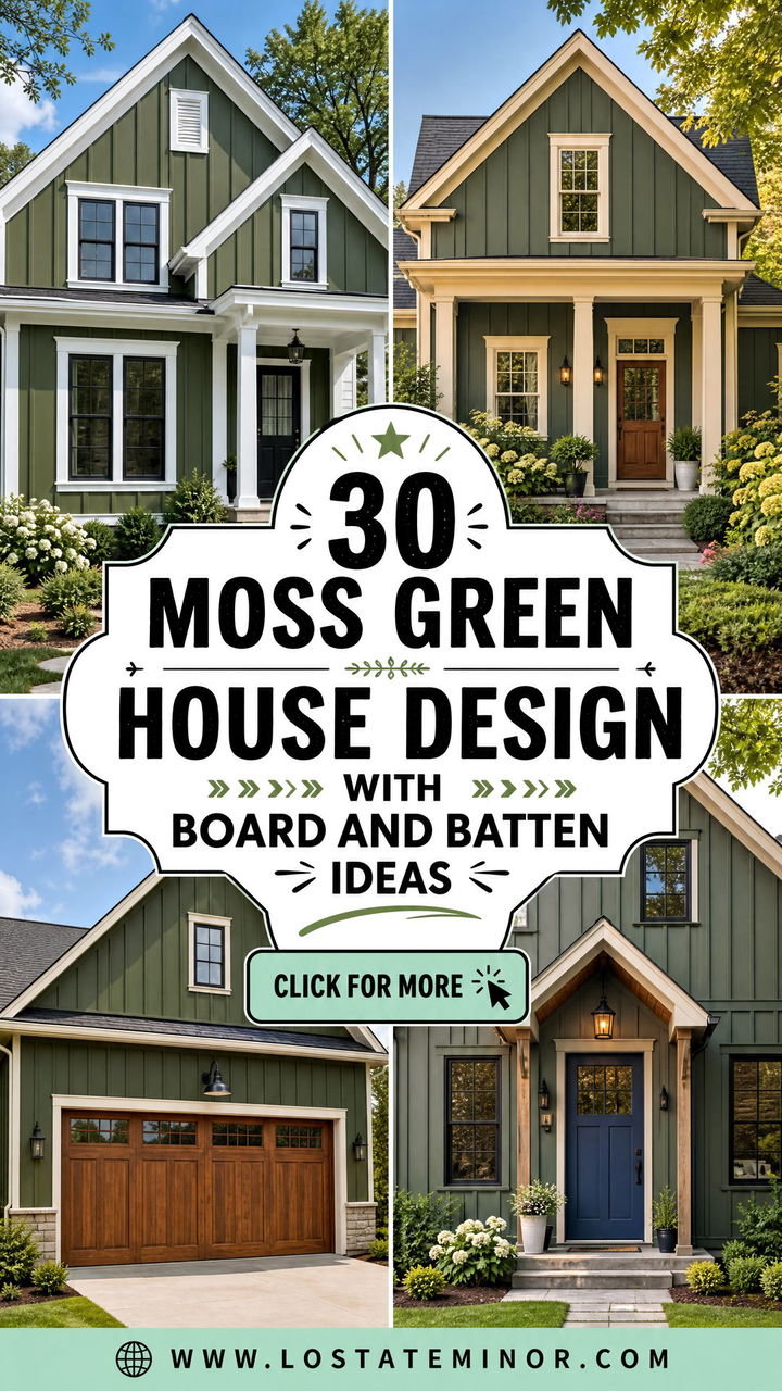 30 Moss Green House Design With Board and Batten Ideas to Love - 30 Moss Green House Design With Board and Batten Ideas to Love