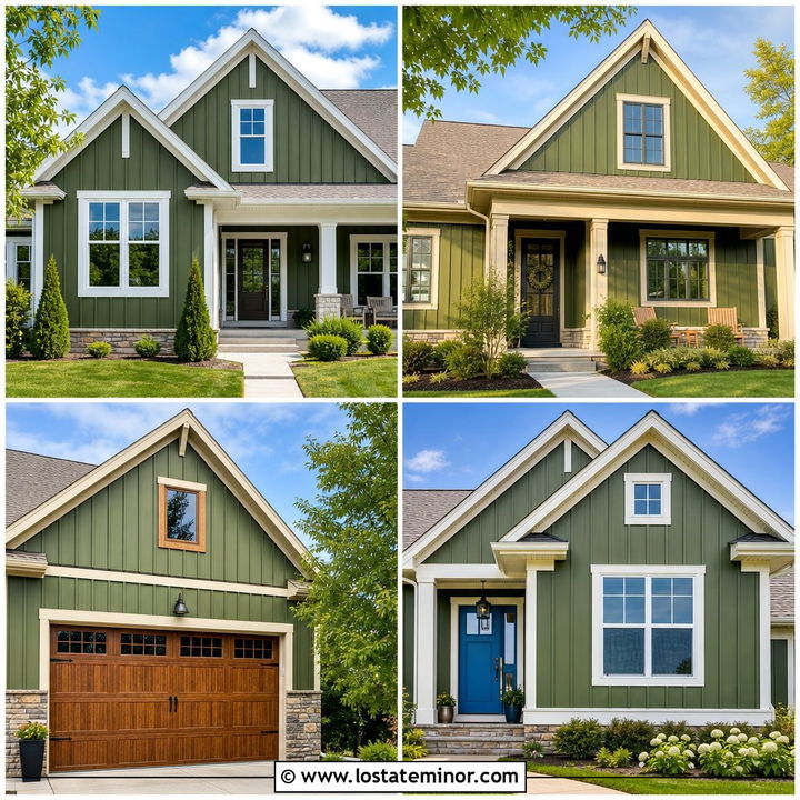 30 Moss Green House Design With Board and Batten Ideas to Love