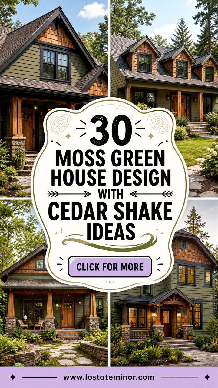 30 Moss Green House Design With Cedar Shake Ideas to Inspire - 30 Moss Green House Design With Cedar Shake Ideas to Inspire