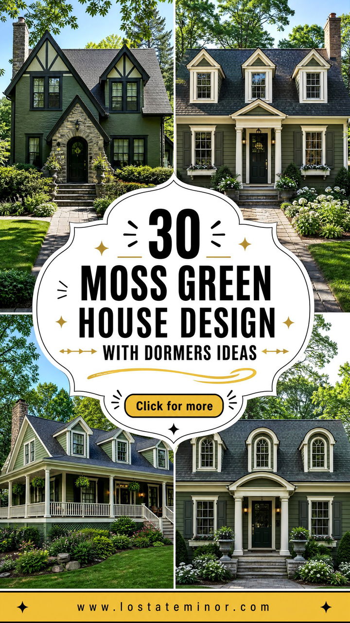 30 Moss Green House Design With Dormers Ideas for Timeless Charm - 30 Moss Green House Design With Dormers Ideas for Timeless Charm