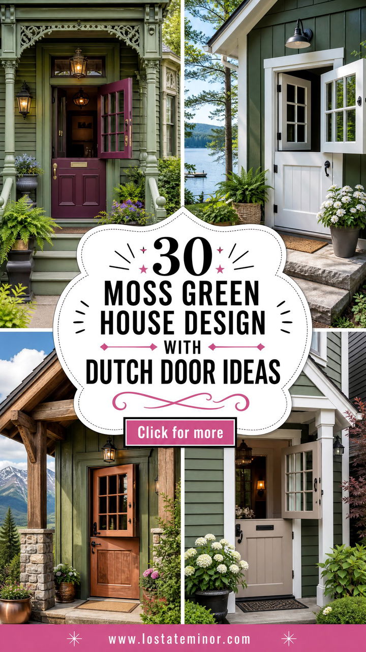 30 Moss Green House Design With Dutch Door Ideas for Cozy Homes - 30 Moss Green House Design With Dutch Door Ideas for Cozy Homes