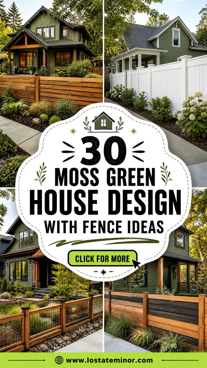 30 Moss Green House Design With Fence Ideas for Rustic Charm - 30 Moss Green House Design With Fence Ideas for Rustic Charm