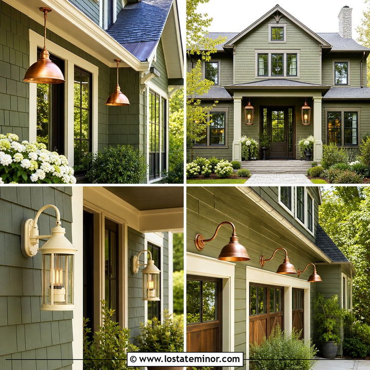 30 Moss Green House Design With Light Fixtures Ideas to Try