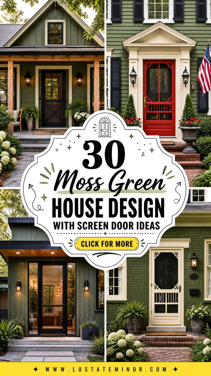 30 Moss Green House Design With Screen Door Ideas for Cozy Homes - 30 Moss Green House Design With Screen Door Ideas for Cozy Homes