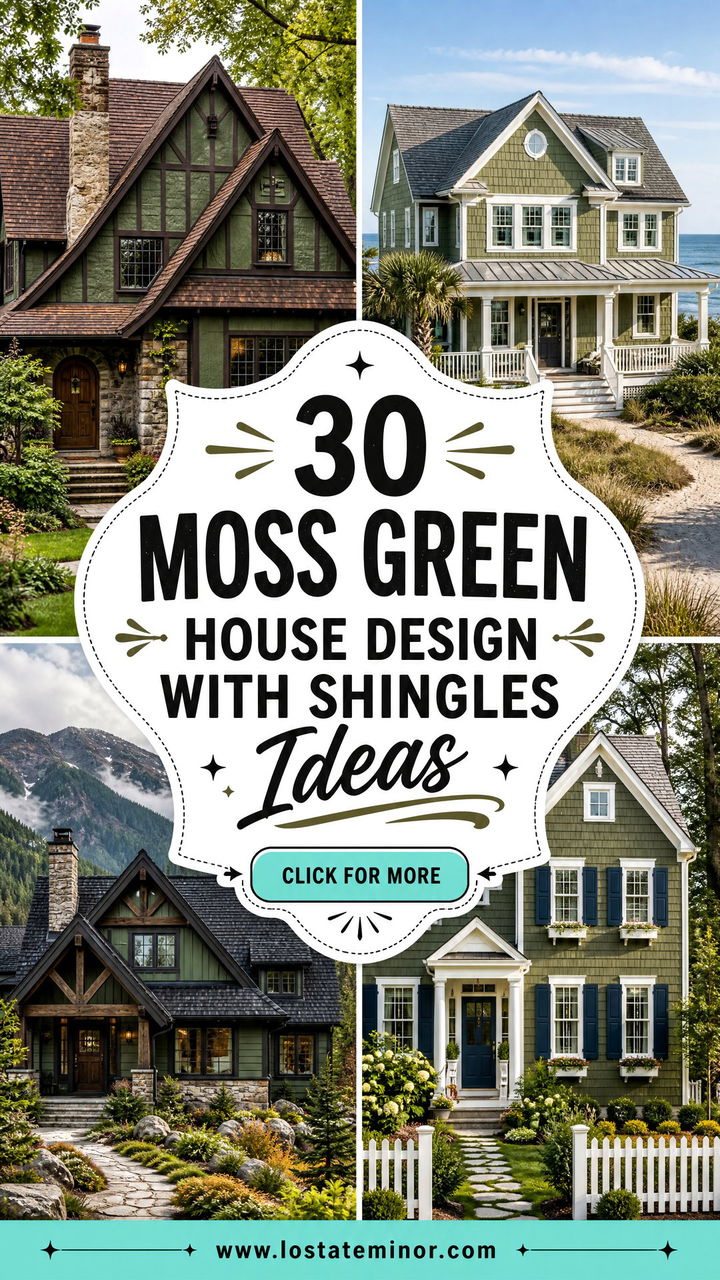 30 Moss Green House Design With Shingles Ideas for Curb Appeal - 30 Moss Green House Design With Shingles Ideas for Curb Appeal