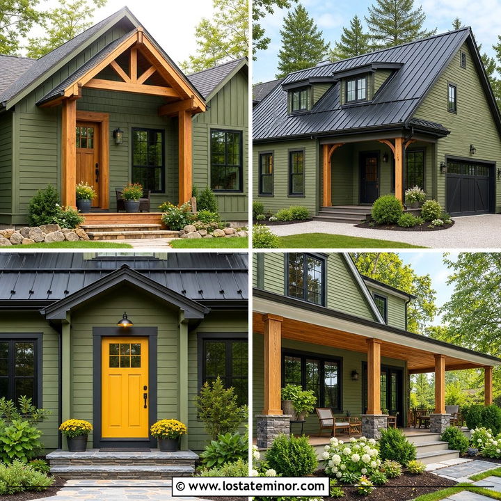 30 Moss Green House Design With Siding Ideas for Curb Appeal