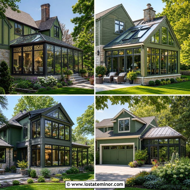 30 Moss Green House Design With Sunroom Ideas for Relaxed Living