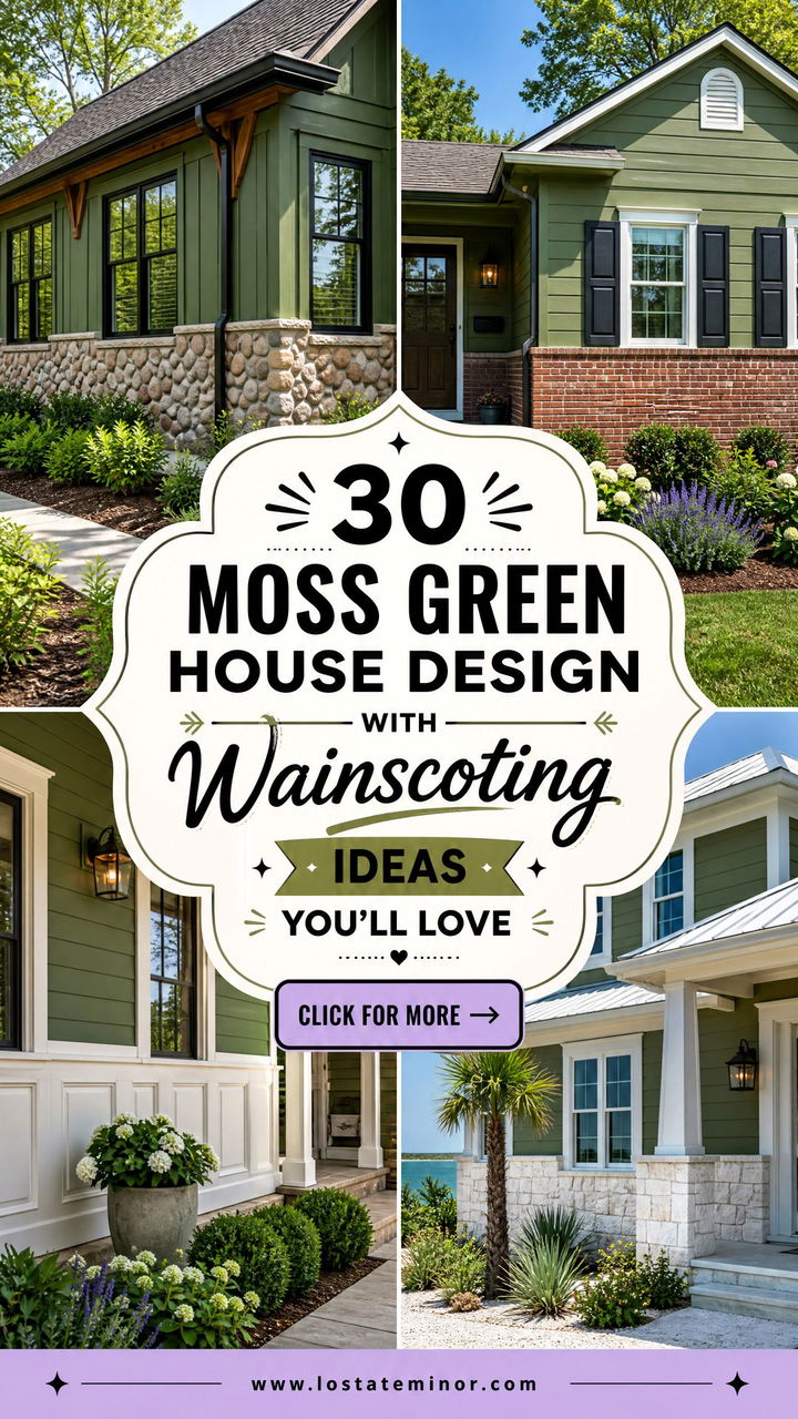 30 Moss Green House Design With Wainscoting Ideas Youll Love - 30 Moss Green House Design With Wainscoting Ideas You’ll Love