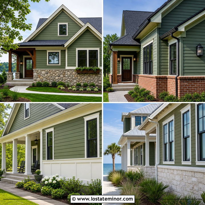 30 Moss Green House Design With Wainscoting Ideas You’ll Love