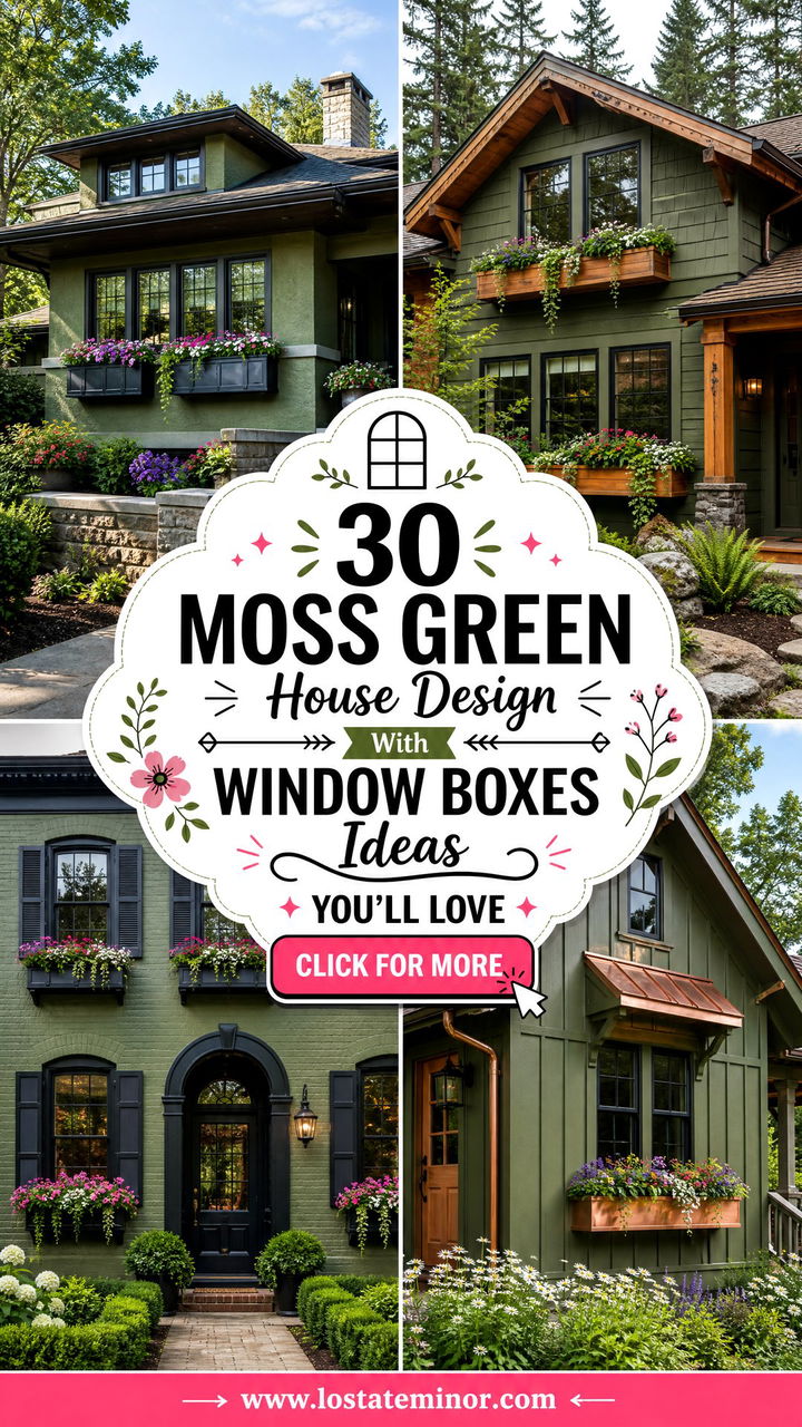 30 Moss Green House Design With Window Boxes Ideas Youll Love - 30 Moss Green House Design With Window Boxes Ideas You’ll Love