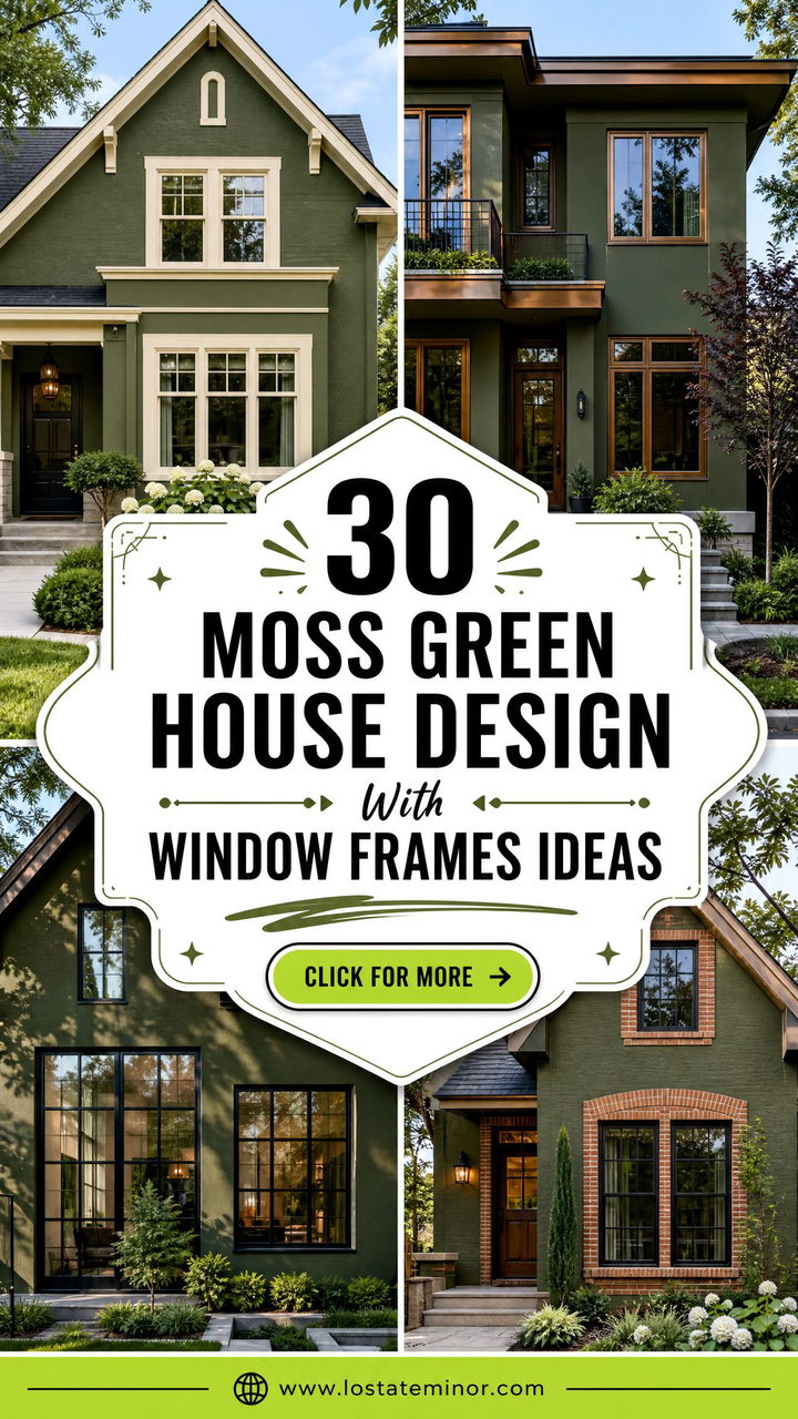 30 Moss Green House Design With Window Frames Ideas Youll Love - 30 Moss Green House Design With Window Frames Ideas You’ll Love