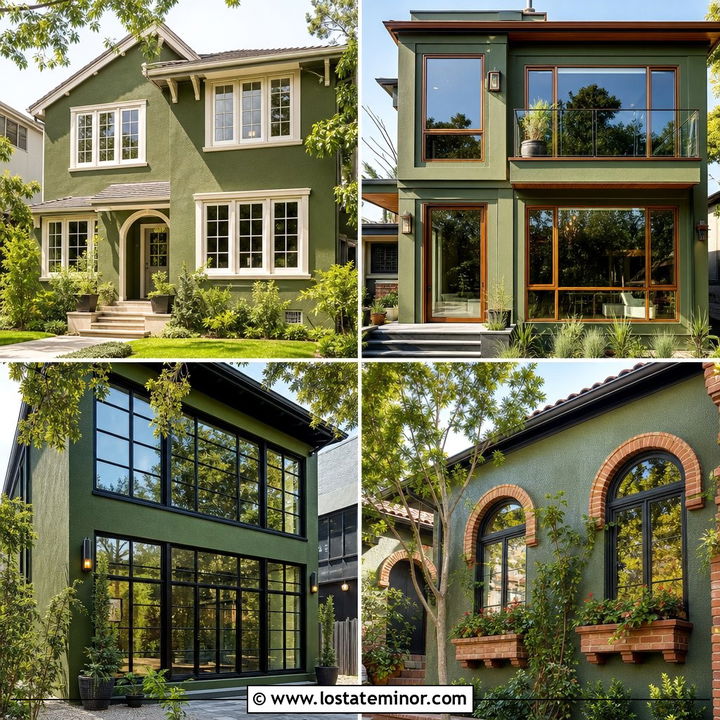 30 Moss Green House Design With Window Frames Ideas You’ll Love