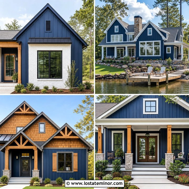 30 Navy Blue House Design With Board and Batten Ideas That Wow