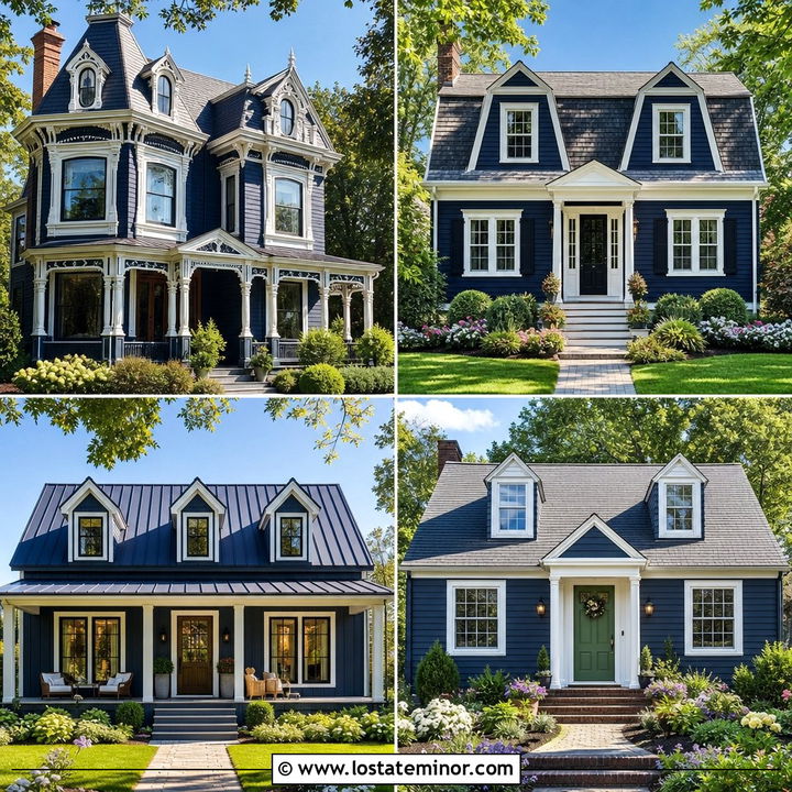 30 Navy Blue House Design With Dormers Ideas Full of Charm
