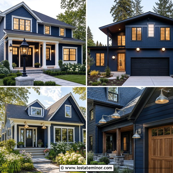 30 Navy Blue House Design With Light Fixtures Ideas That Shine