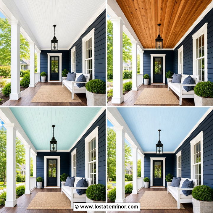30 Navy Blue House Design With Porch Ceiling Ideas You’ll Love