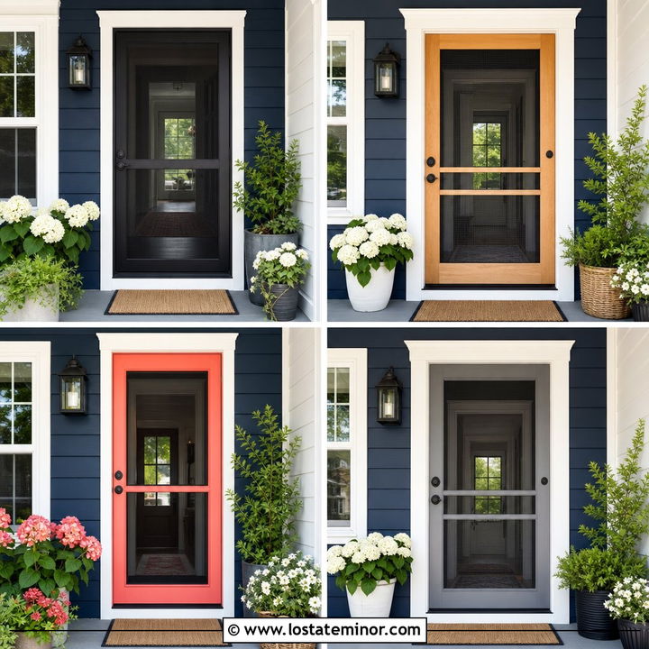 30 Navy Blue House Design With Screen Door Ideas: Welcoming Looks