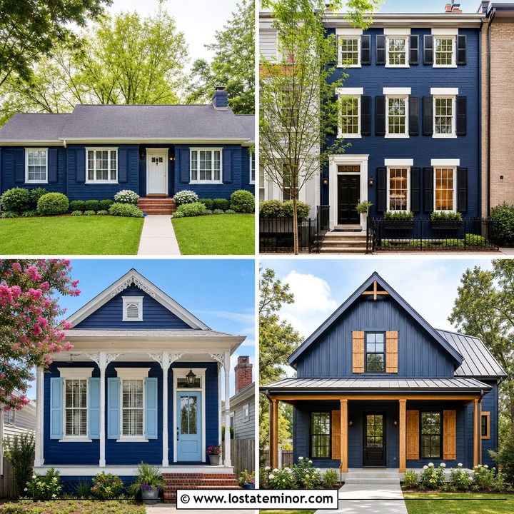 30 Navy Blue House Design With Shutters Ideas for Instant Charm