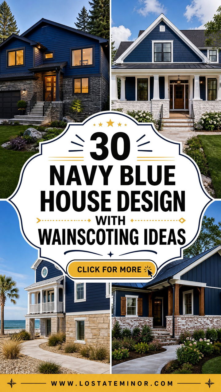 30 Navy Blue House Design With Wainscoting Ideas Timeless Charm - 30 Navy Blue House Design With Wainscoting Ideas: Timeless Charm