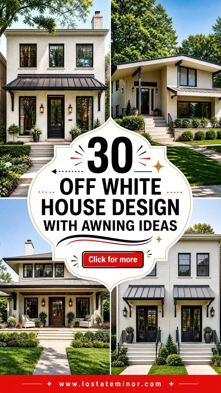 30 Off White House Design With Awning Ideas Cozy Charm - 30 Off White House Design With Awning Ideas: Cozy Charm