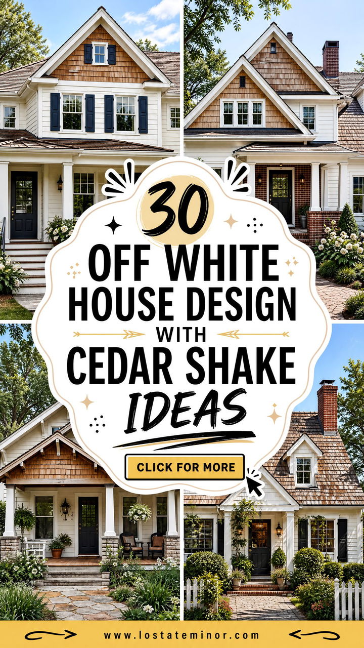 30 Off White House Design With Cedar Shake Ideas Rustic Charm - 30 Off White House Design With Cedar Shake Ideas: Rustic Charm