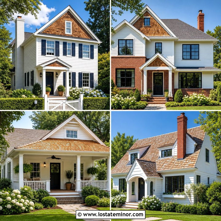30 Off White House Design With Cedar Shake Ideas: Rustic Charm