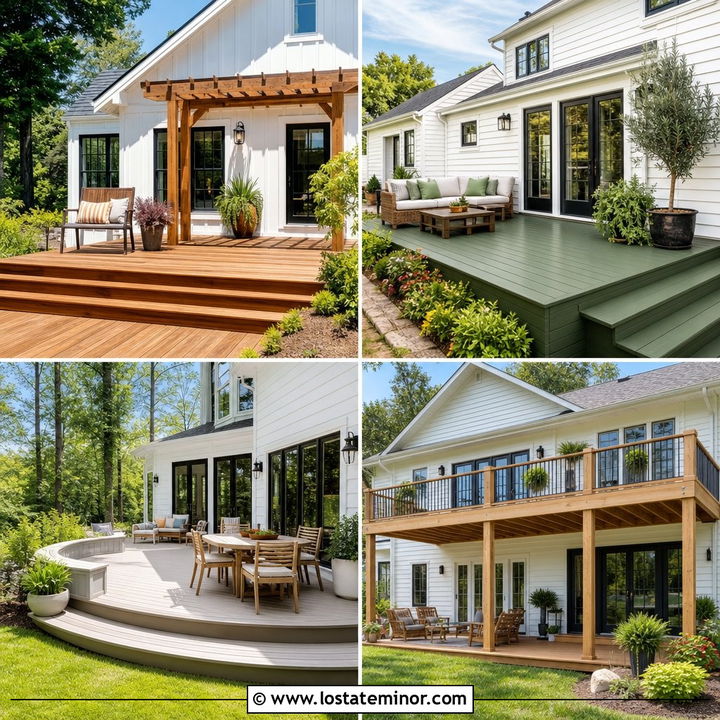 30 Off White House Design With Deck Ideas: Outdoor Style